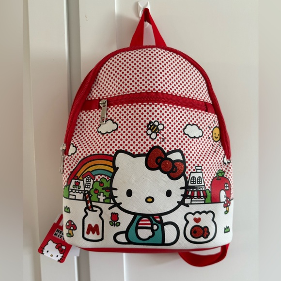 Hello Kitty Handbags - NWT Hasbro Hello Kitty Backpack 10’ Tik Tok Viral made by Sanrio Bioworld Kawaii